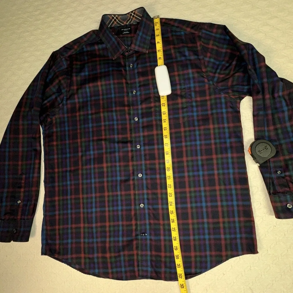 Leo Chevalier Dress Shirt Men's Sz XL/TG Long Sleeves Button Up Multiple ColorPl